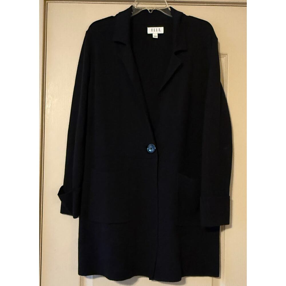 Elle Black Duster Cardigan, Size L